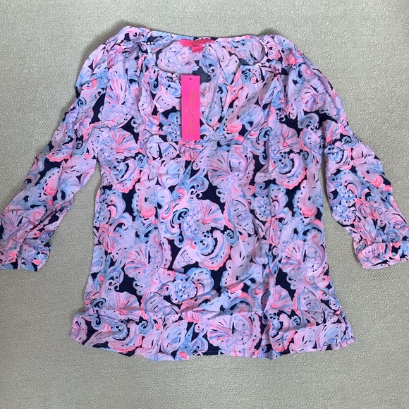 Lilly Pulitzer 3/4 Sleeve Willa Top - Picture 8 of 10